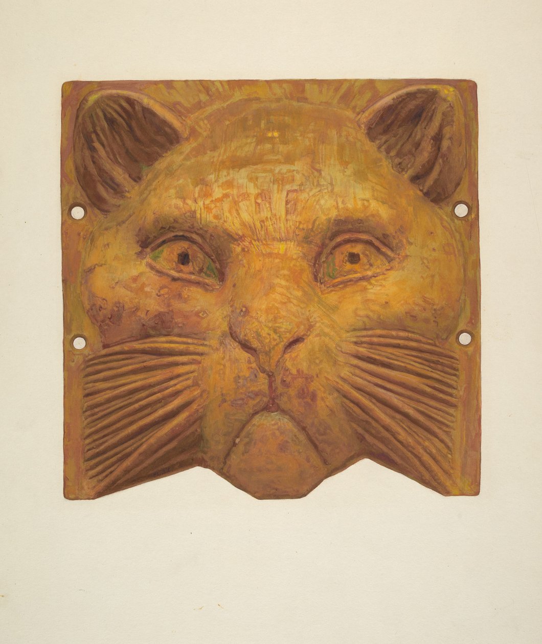 Testa di gatto in ghisa da Jane Iverson