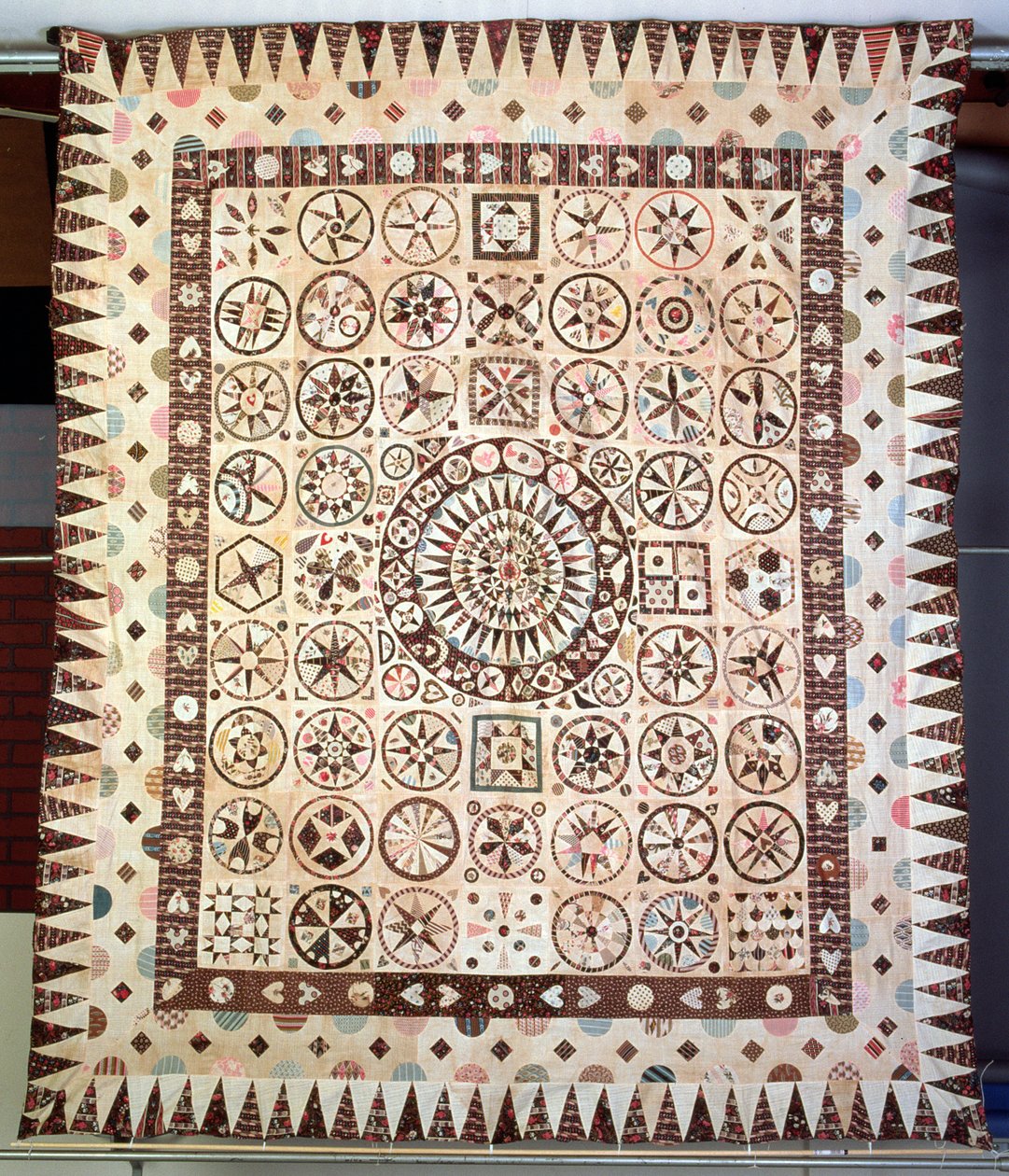 Coperta patchwork, Irlanda, 1850-60 da Jane Pizar