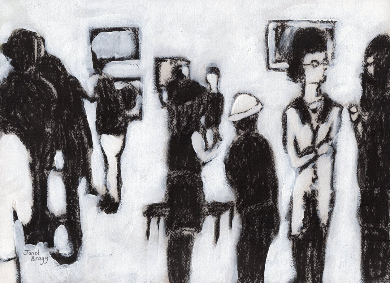 Inaugurazione della galleria in carbone e gesso, c.2017 da Janel Bragg