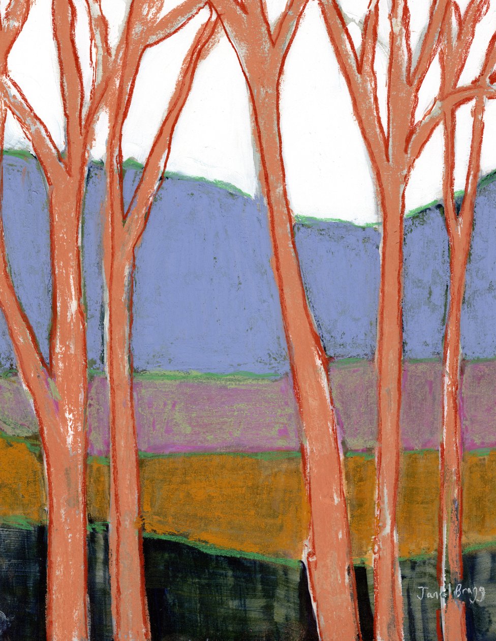 Holiday Hideaway Blue Hill Edition, 2024 circa (tecnica mista su carta) da Janel Bragg