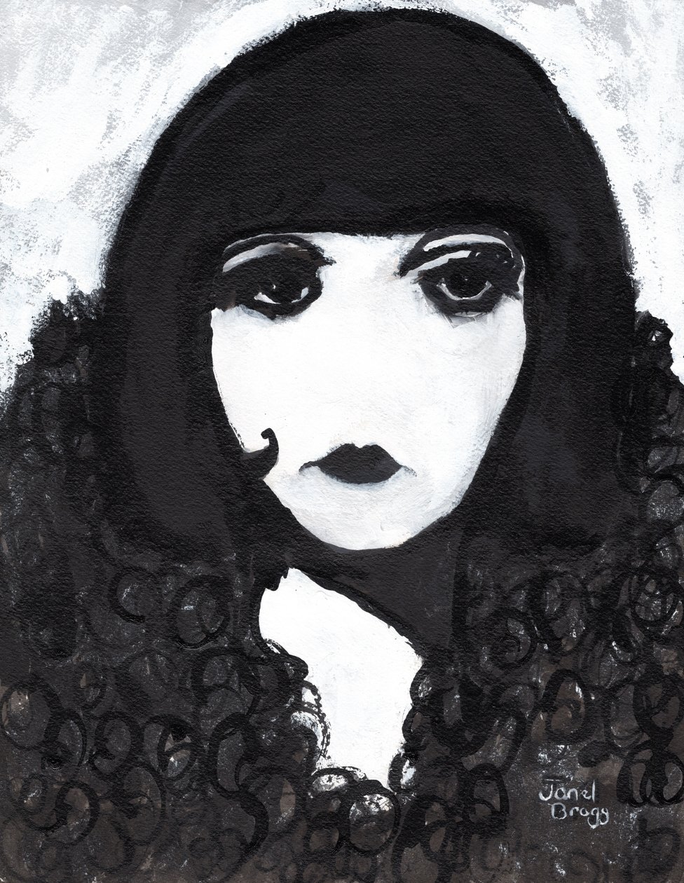 Sirena in un cappotto di pelliccia sintetica, c.2020 da Janel Bragg