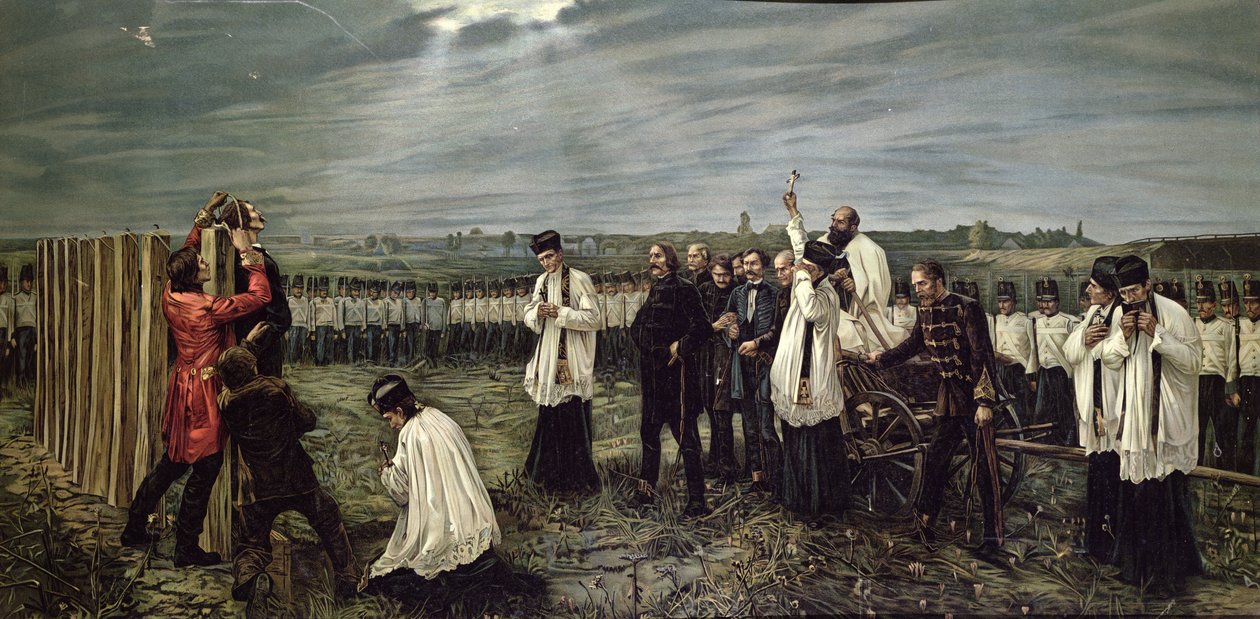 Esecuzione degli ufficiali ungheresi da parte degli austriaci ad Arad, Ungheria, il 6 ottobre 1849, 1893 da Janos Thorma