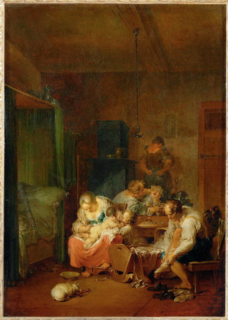Interno, mattina (dipinto su tela) da Januarius Zick