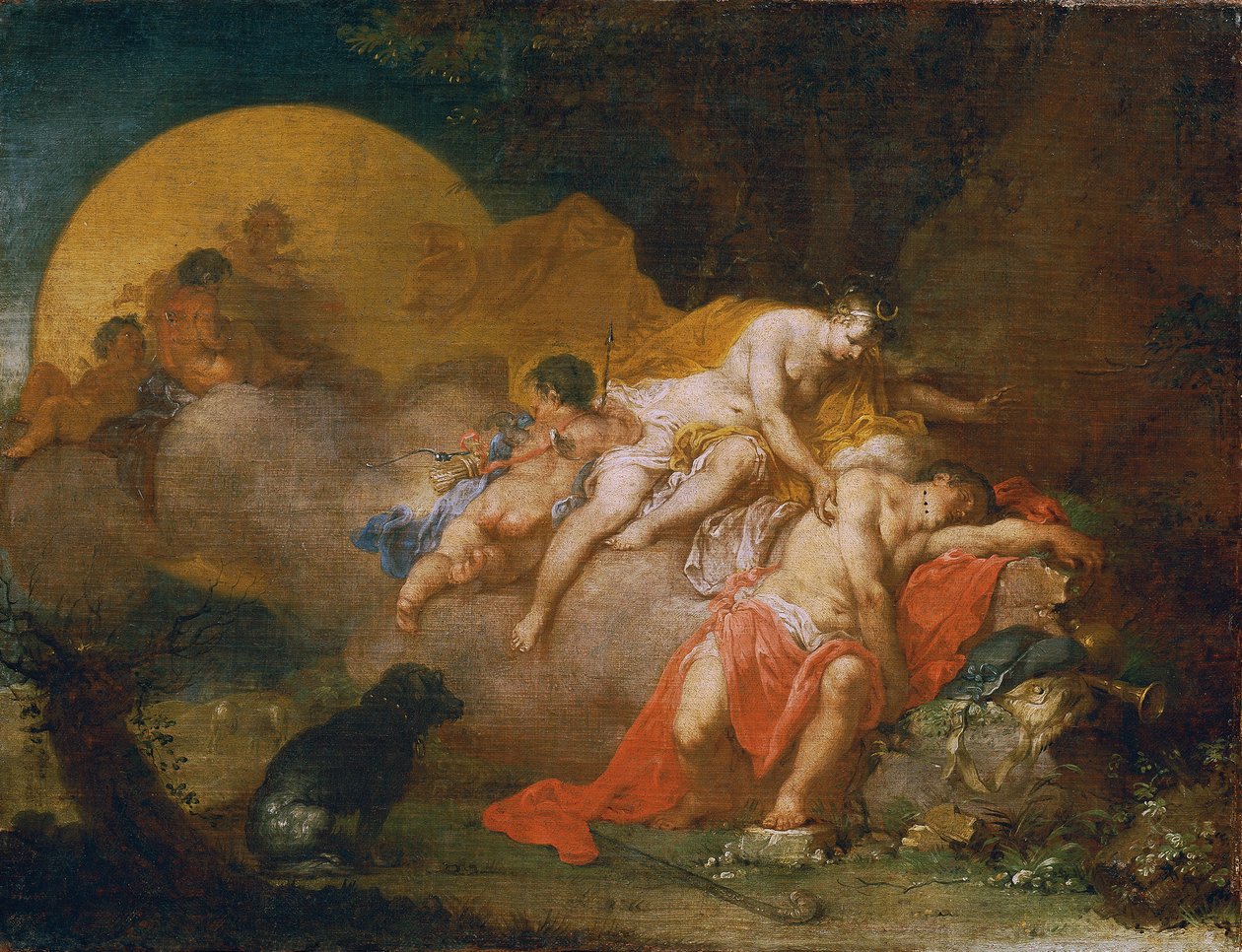 Luna ed Endimione da Januarius Zick