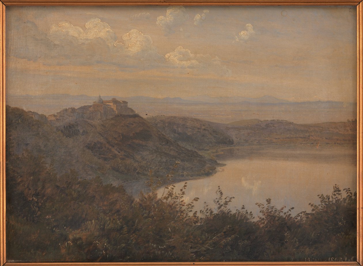 Veduta verso Castel Gandolfo, Italia da Janus La Cour