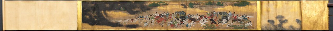 Persone in fuga da un incendio da Japan, Edo period