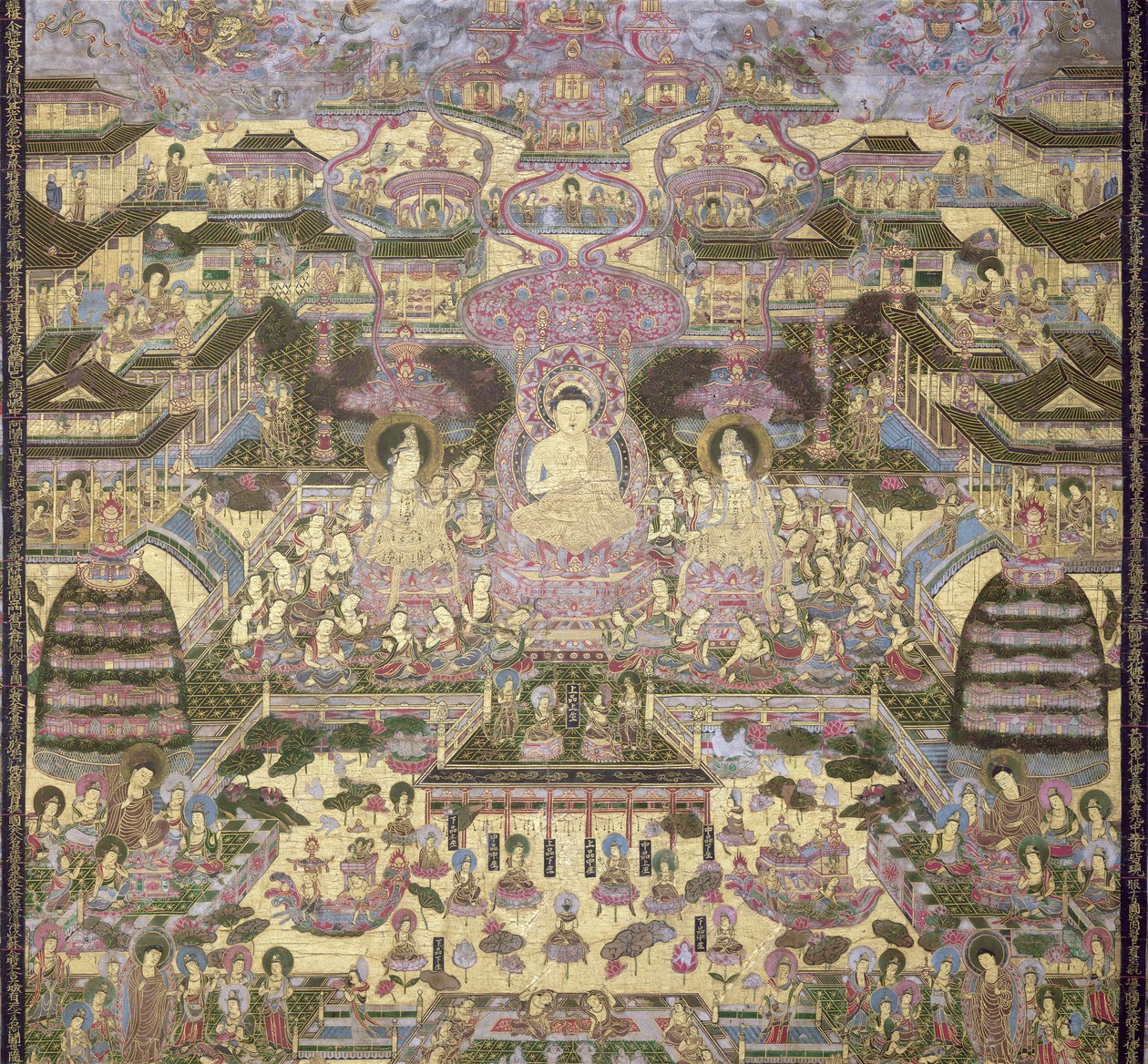 Rappresentazione dei mondi spirituali e materiali da Japanese School
