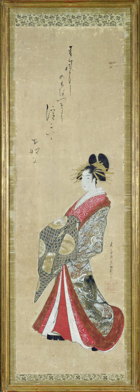 Ritratto di una giovane cortigiana da Japanese School