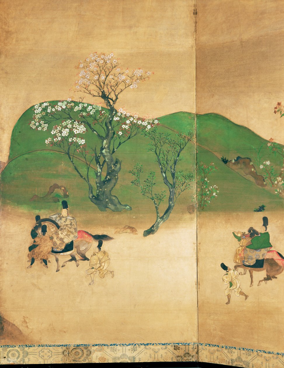 Shogun in tour in primavera, Periodo Edo (1603-1867) da Japanese School