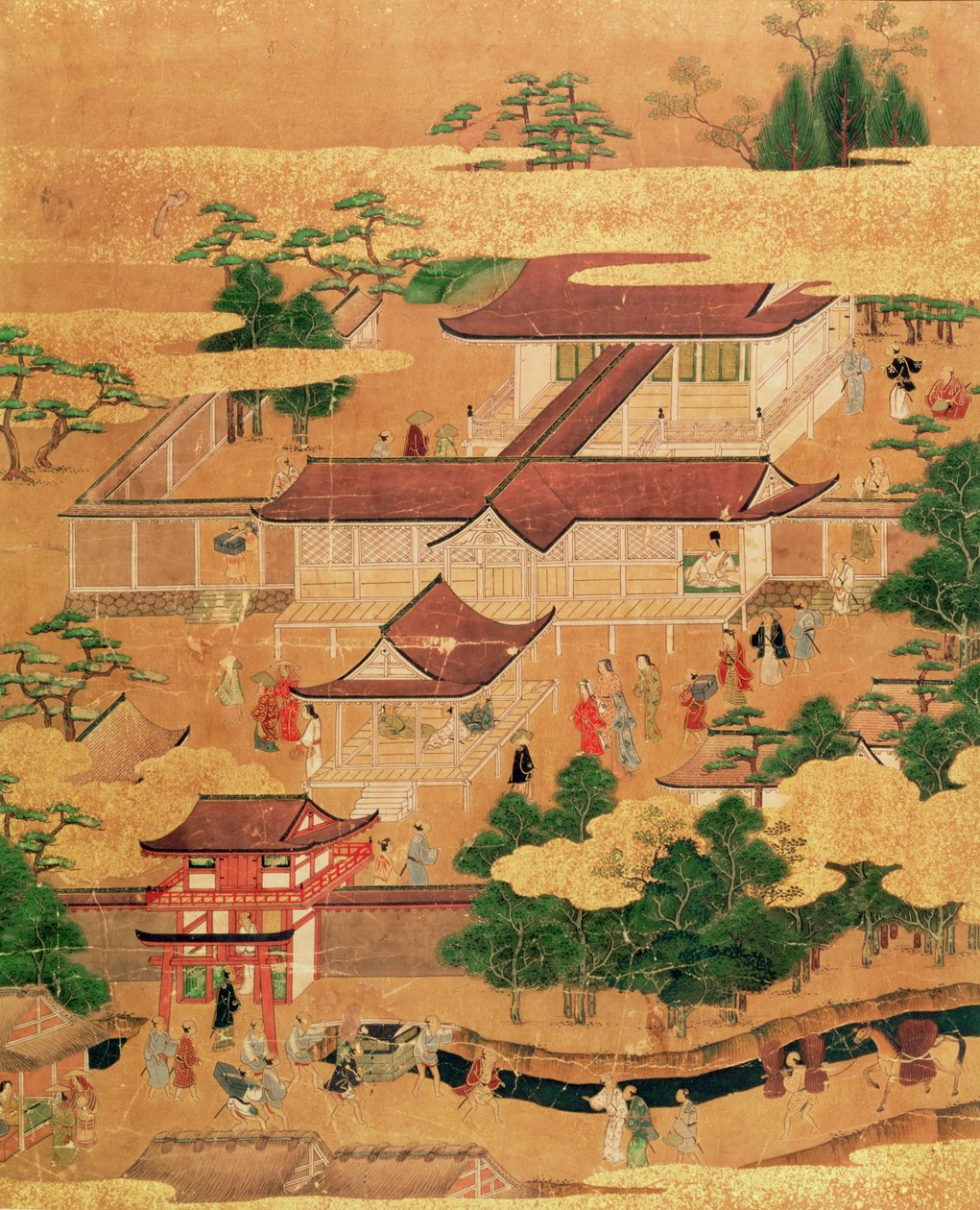 La vita e i passatempi della corte giapponese, Scuola Tosa, Periodo Edo, c.1800 da Japanese School