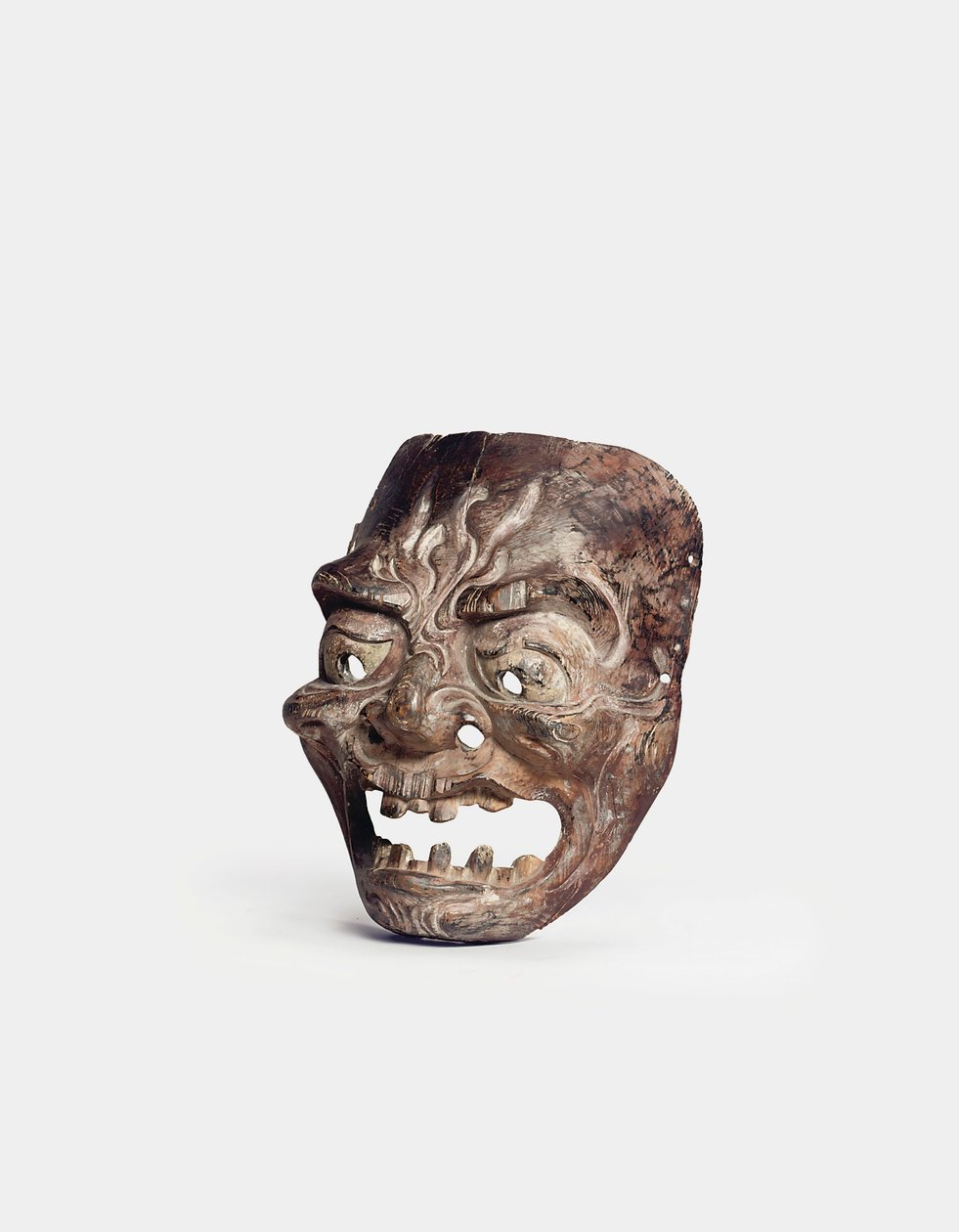 Una maschera Gigaku in legno da Japanese School