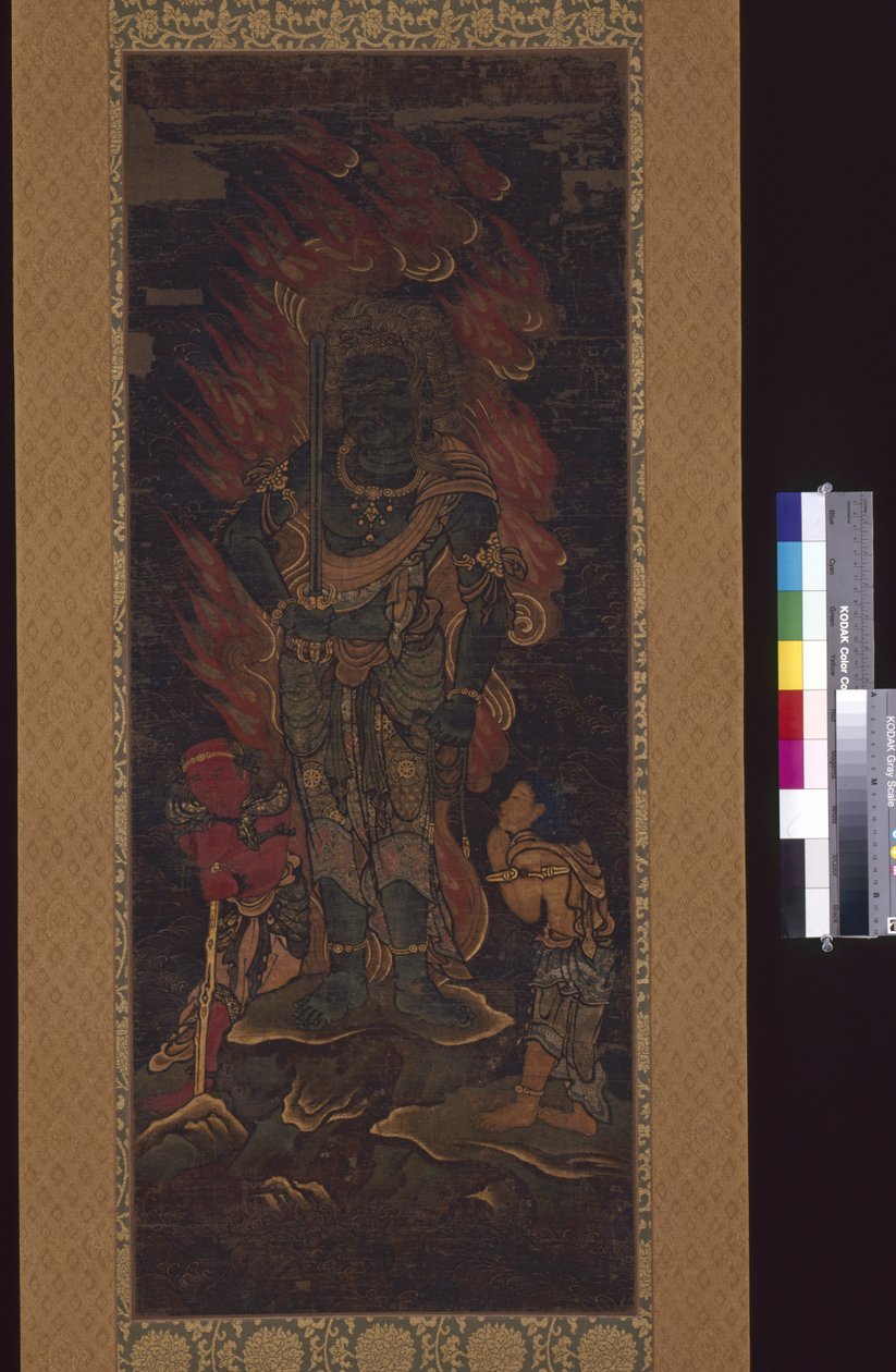 Acala Vidyārāja (Fudō Myōō) e due assistenti da Japanese School