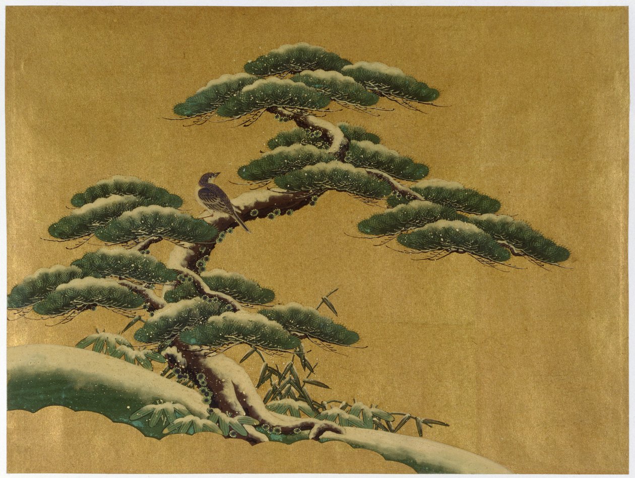 Uccello su un albero da Japanese School