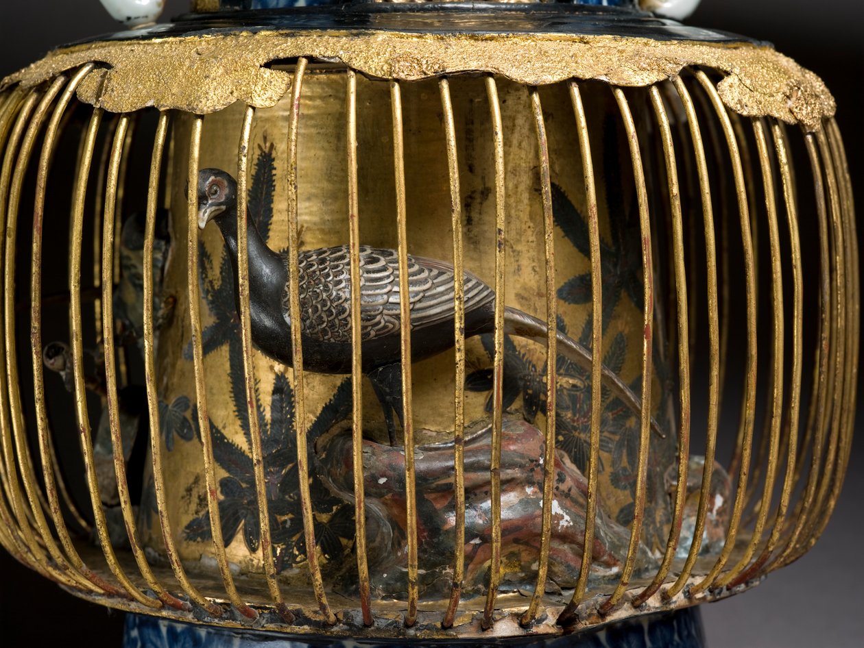 Vaso a gabbia per uccelli, c.1720 (dettaglio) da Japanese School