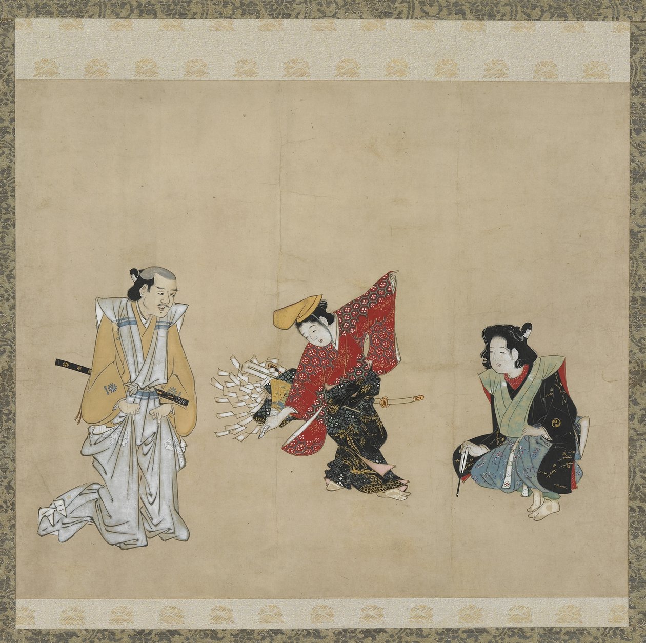 Ragazzo che esegue una danza Narihira, periodo Edo da Japanese School