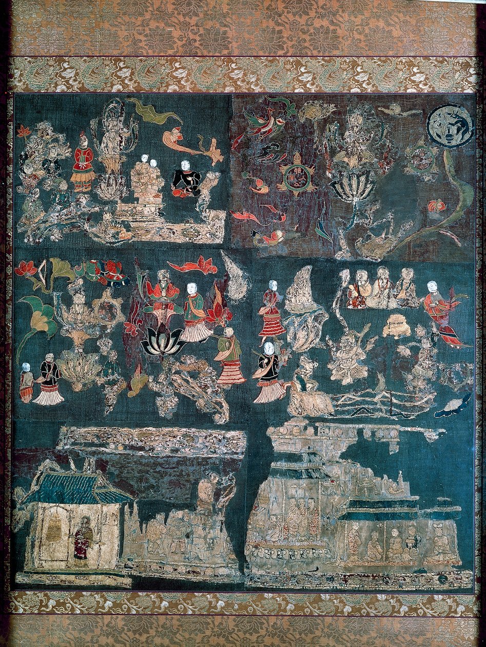 Paradiso buddista, storia del mistico Chan, Tempio Chuguji, Nara, periodo Asuka, civiltà giapponese da Japanese School