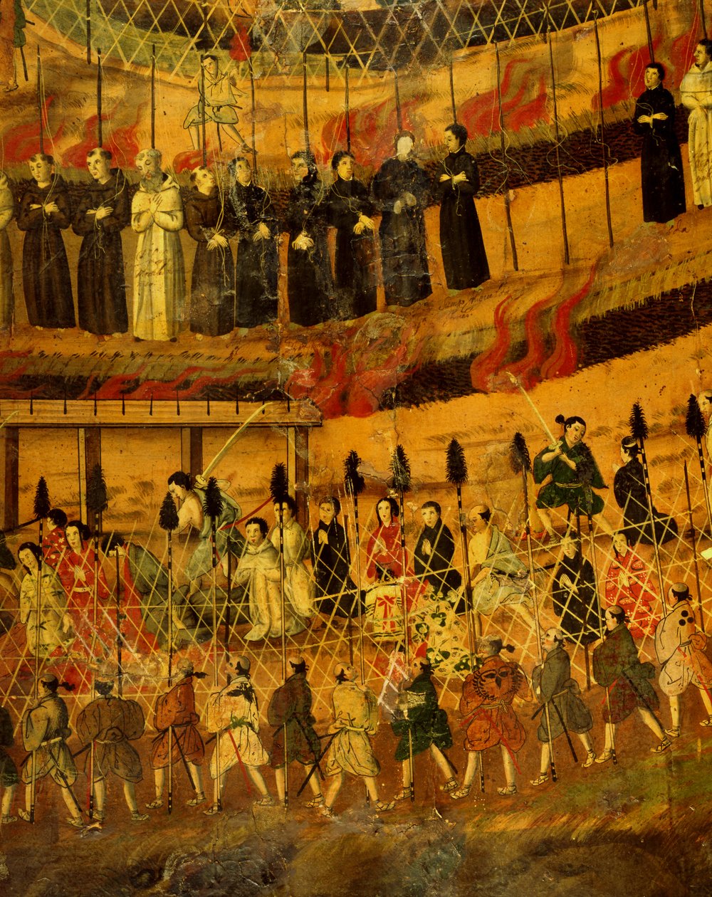 (dettaglio) da Il martirio dei gesuiti in Giappone nel 1622 da Japanese School