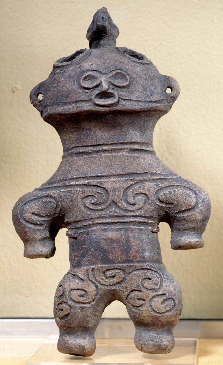 Statuetta Dogu Giappone, altezza 20 cm, Neolitico, periodo Jomon da Japanese School