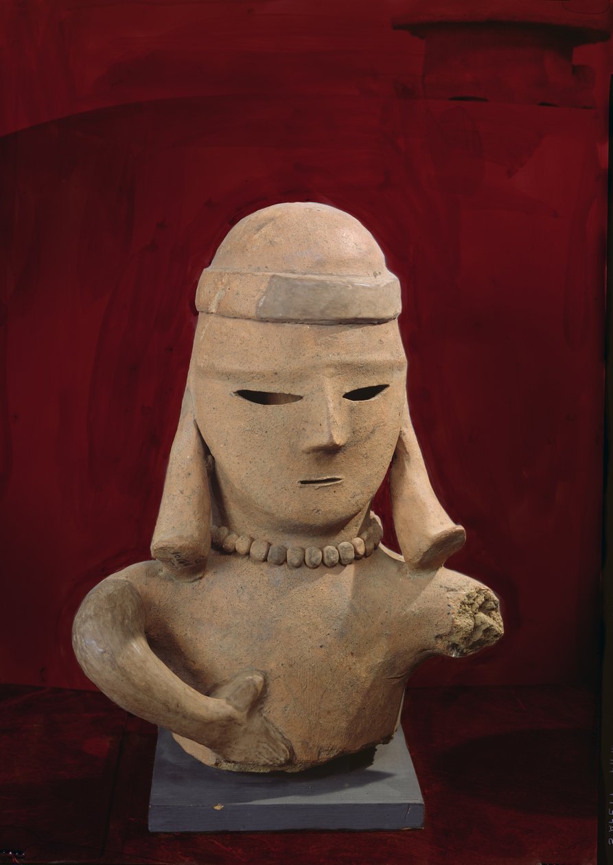 Figura Haniwa, 250-550 (terracotta rossa) da Japanese School