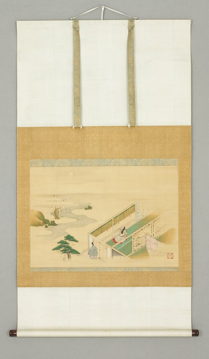 Casa nel paesaggio, inizio XVIII secolo (inchiostro e colore su carta) da Japanese School
