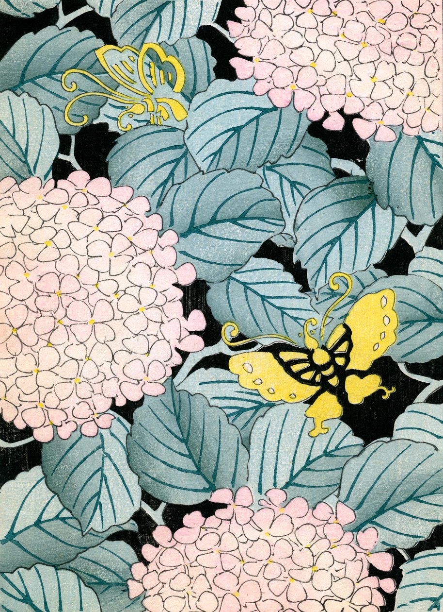 Ortensie e farfalle da Japanese School