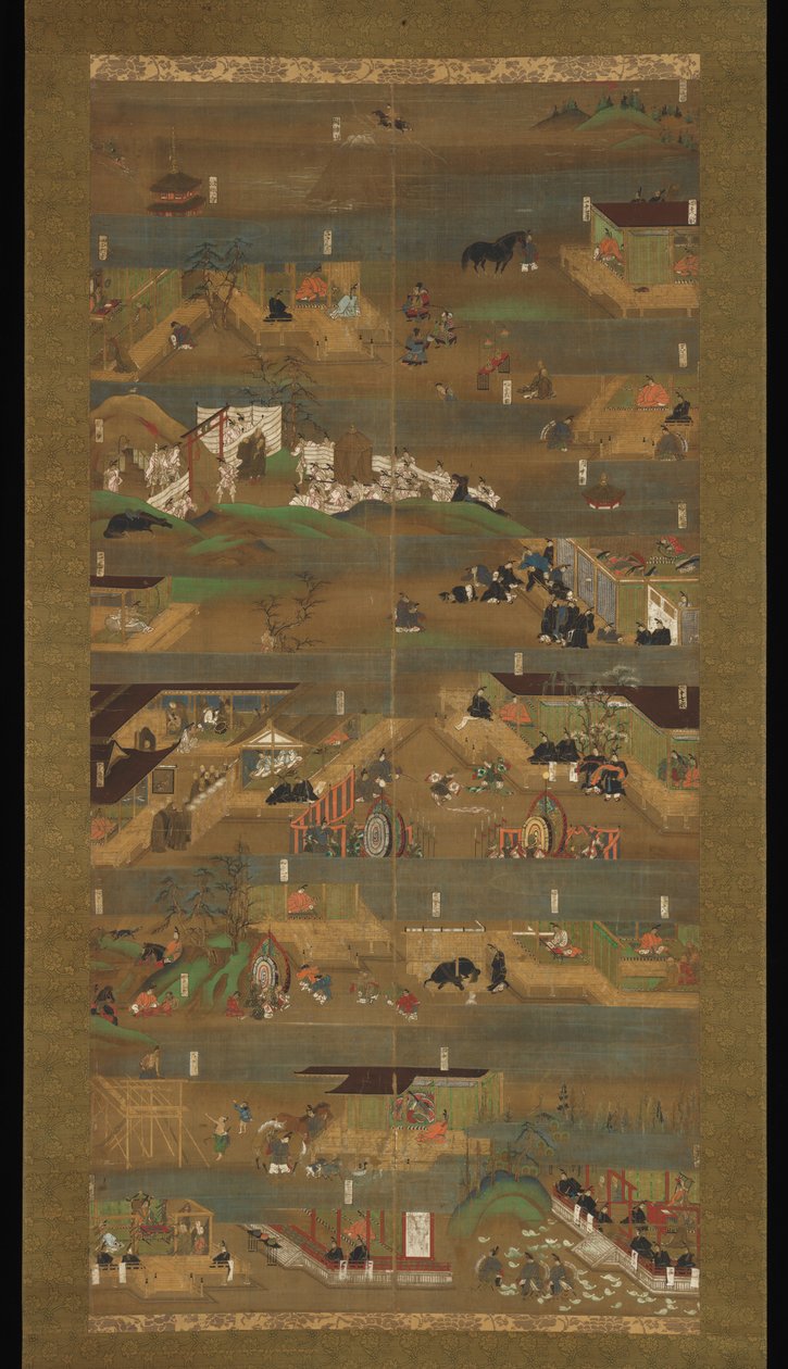 Biografia illustrata del Principe Shōtoku, rotolo appeso, periodo Kamakura da Japanese School