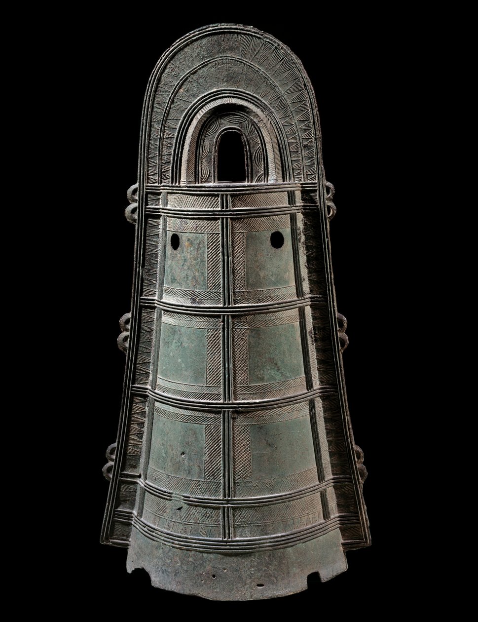 Arte giapponese: Dotaku (campana di bronzo). Civiltà Yayoi (300 a.C.-300 d.C.) Parigi, Museo Guimet, Museo nazionale delle Arti Asiatiche da Japanese School