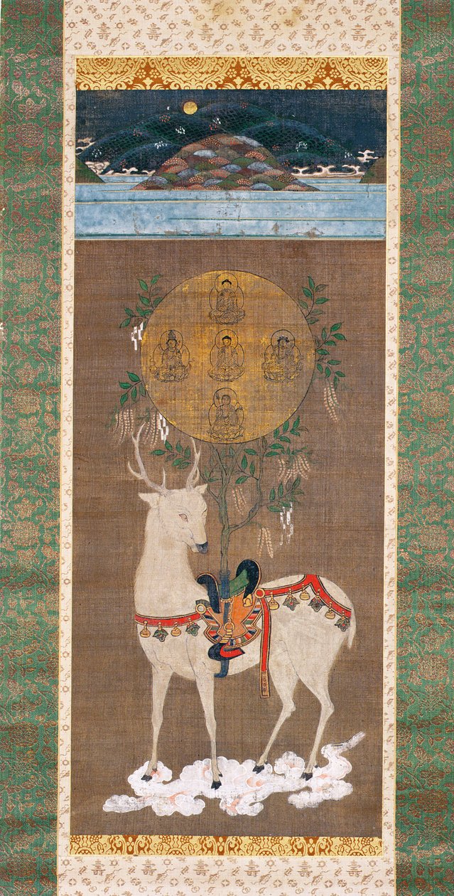 Cervo di Kasuga con Mandala, periodo Muromachi (1392-1573) da Japanese School