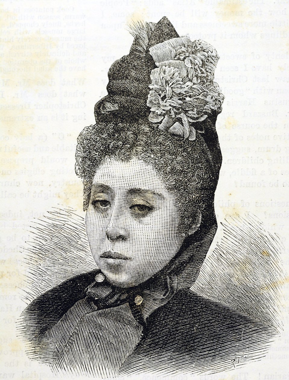 Era Meiji. Principessa Komatsu del Giappone. Illustrazione del 1887 da Japanese School