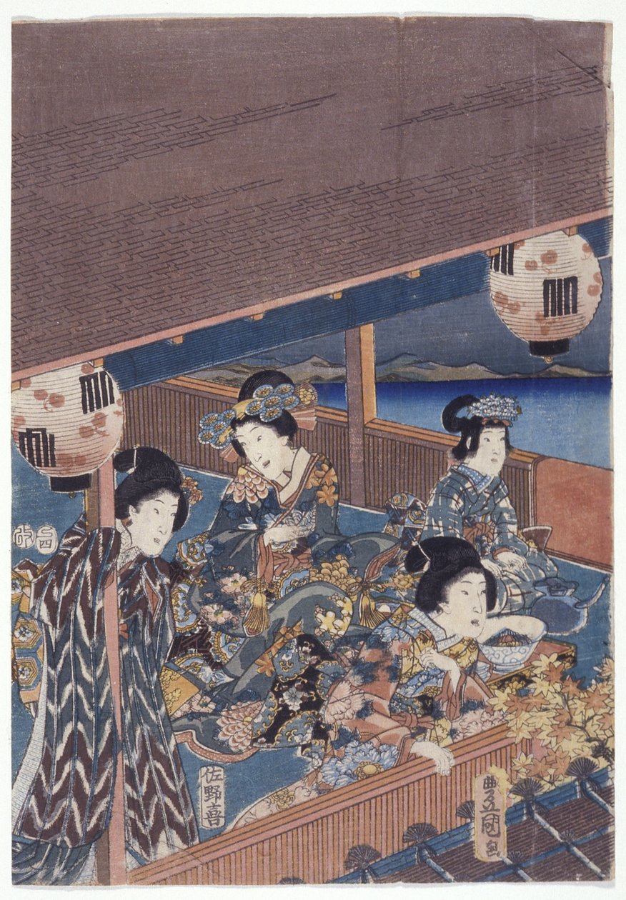 Parte del trittico di Genji da Japanese School