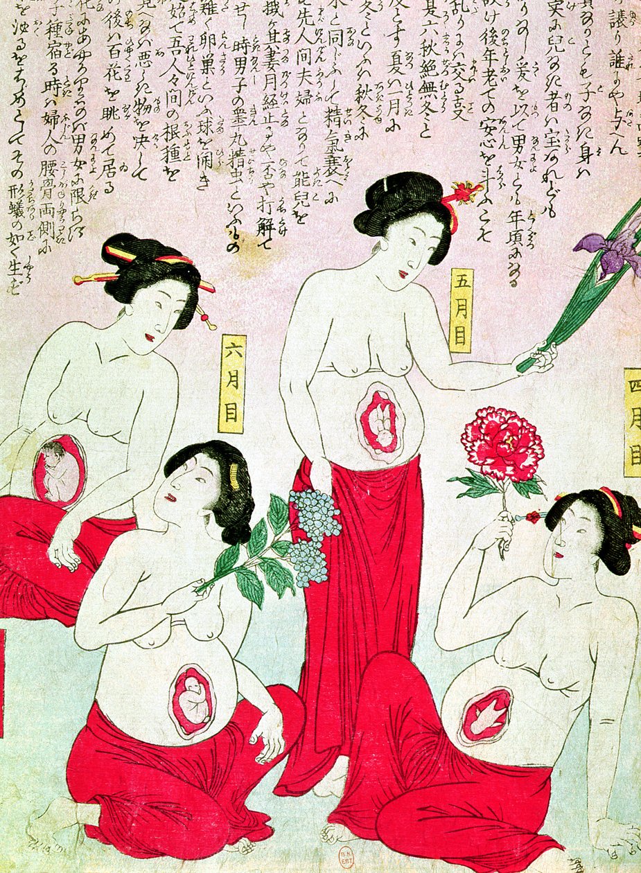Donne incinte, 1881 da Japanese School