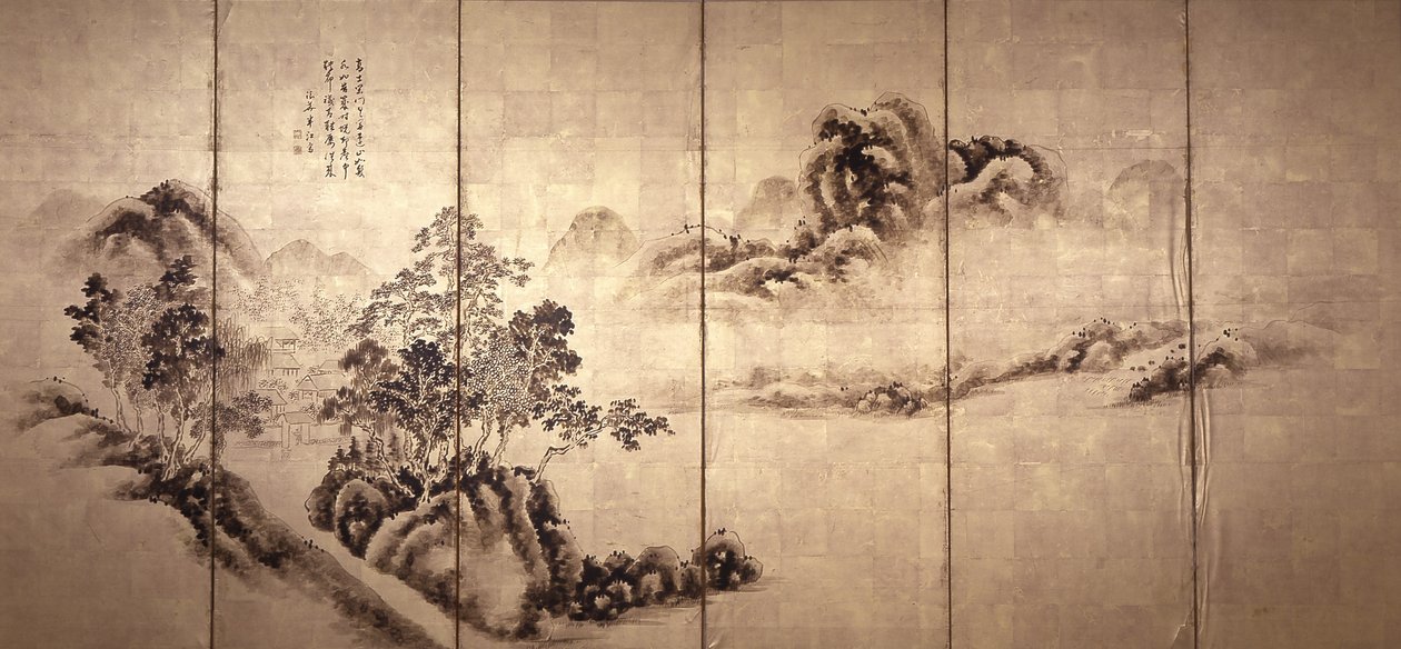 Recto: Paesaggio dopo Mi Fei, c.1810 da Japanese School