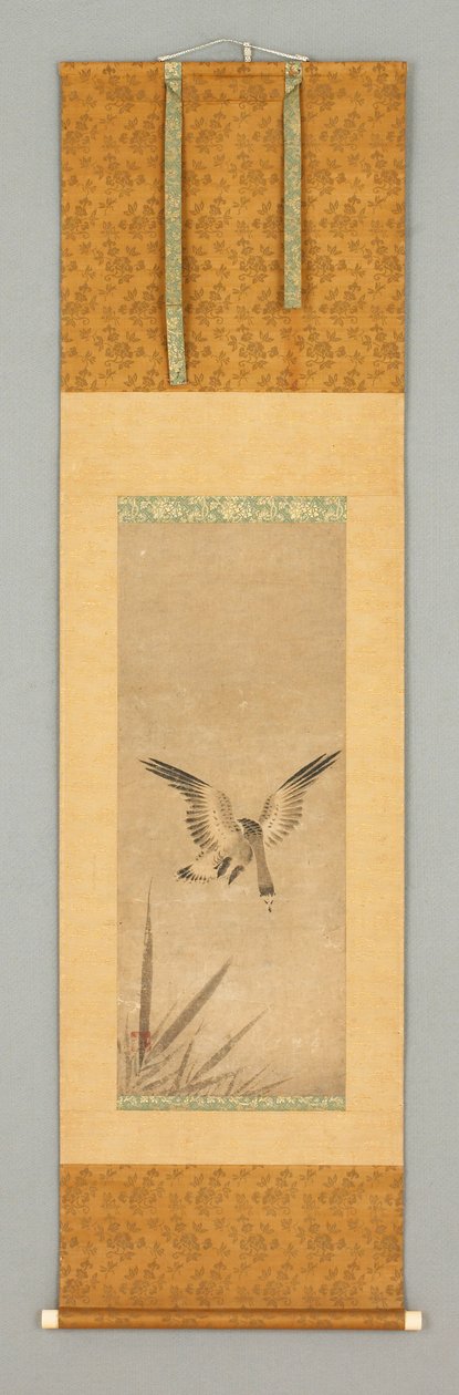 Canna e oca selvatica, fine XV - inizio XVI secolo (inchiostro su carta, avorio) da Japanese School