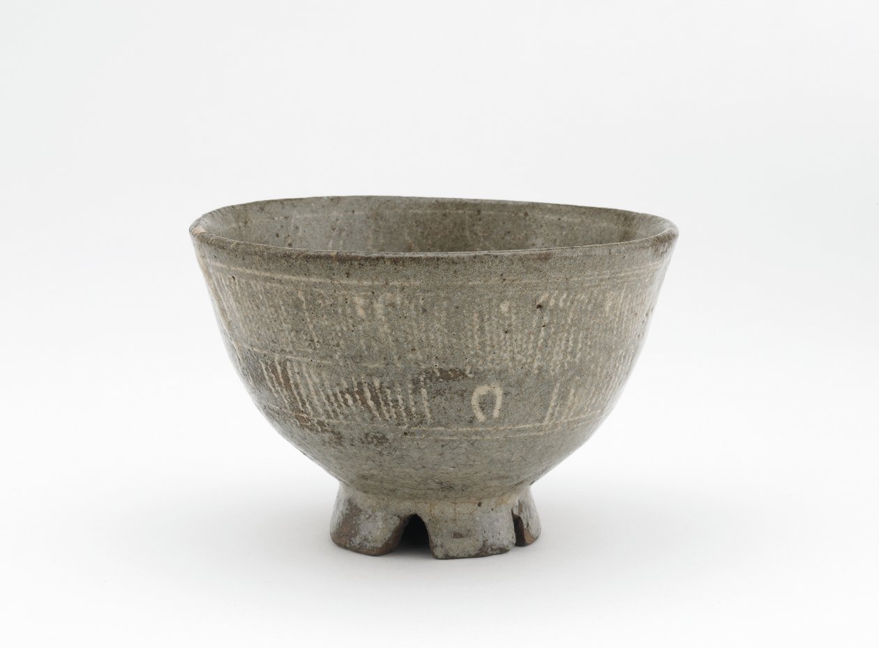 Ciotola da tè in stile mishima, ceramica Karatsu da Japanese School