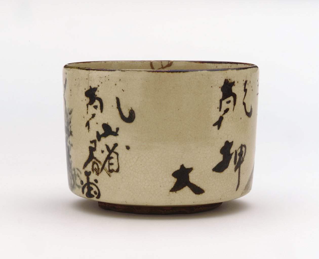 Ciotola da tè con disegno di rifugio di montagna, metà XVIII secolo da Japanese School