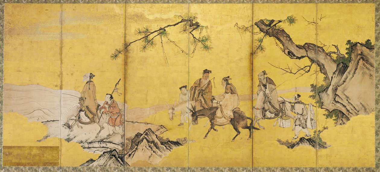 I Sette Saggi del Bosco di Bambù, scuola Kanō da Japanese School