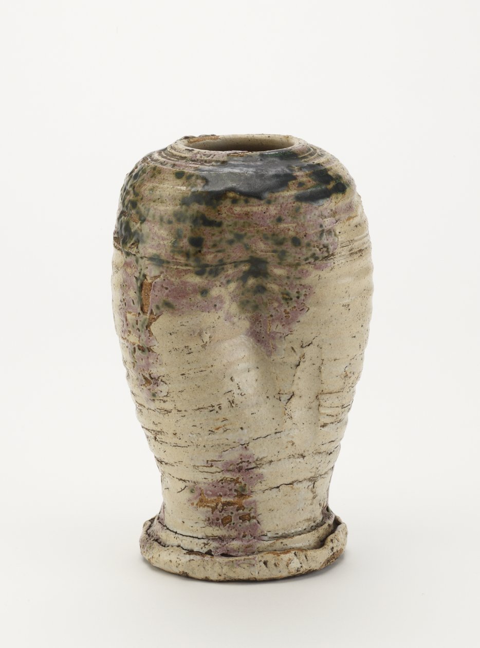 Vaso in stile Oribe, probabilmente Seto ware 1800-80 da Japanese School
