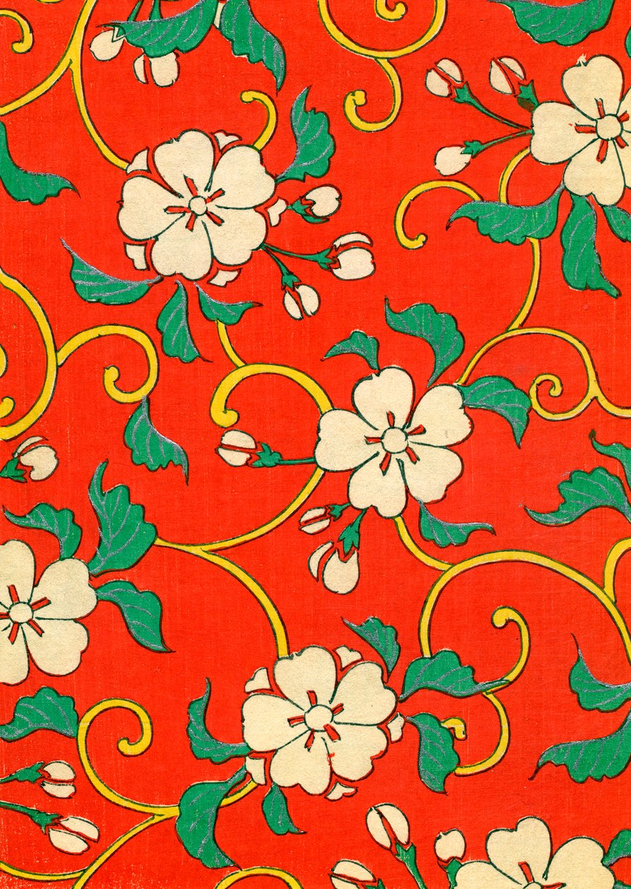 Stampa su legno di fiori di melo da Japanese School