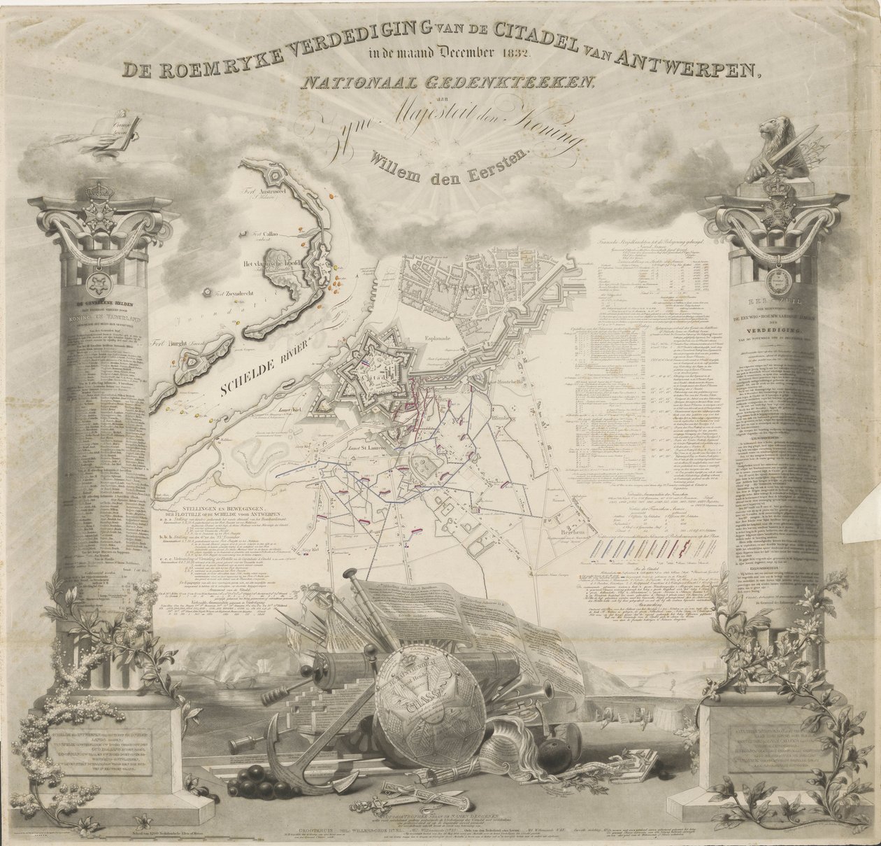 La gloriosa difesa della cittadella di Anversa, dicembre 1832 da Ja.s Wyld