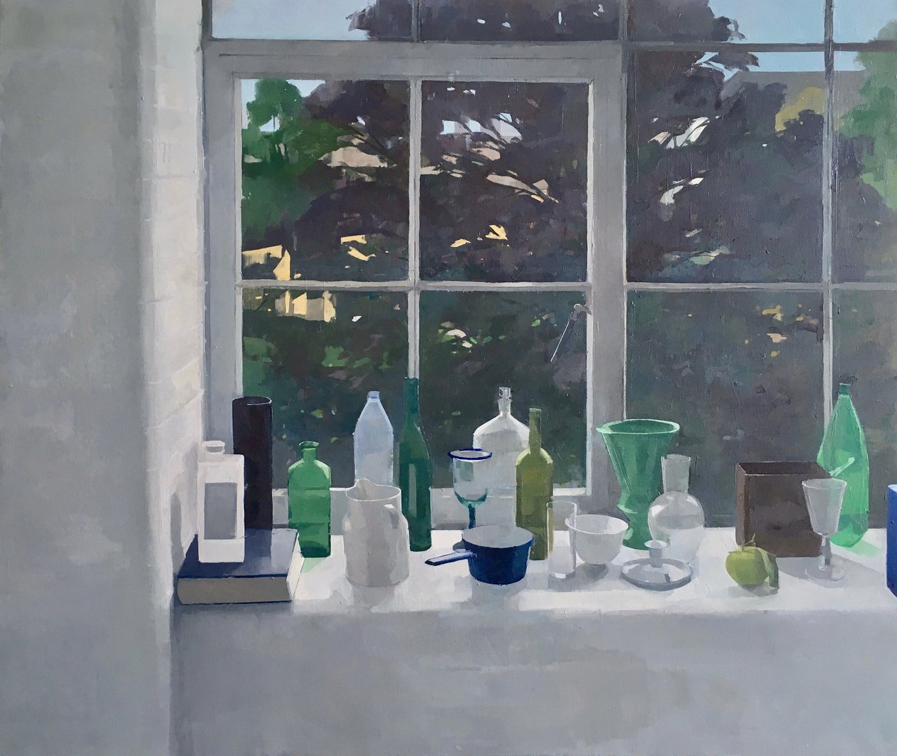 Sistemazione estiva, 2020 (olio su tela) da Jason Line