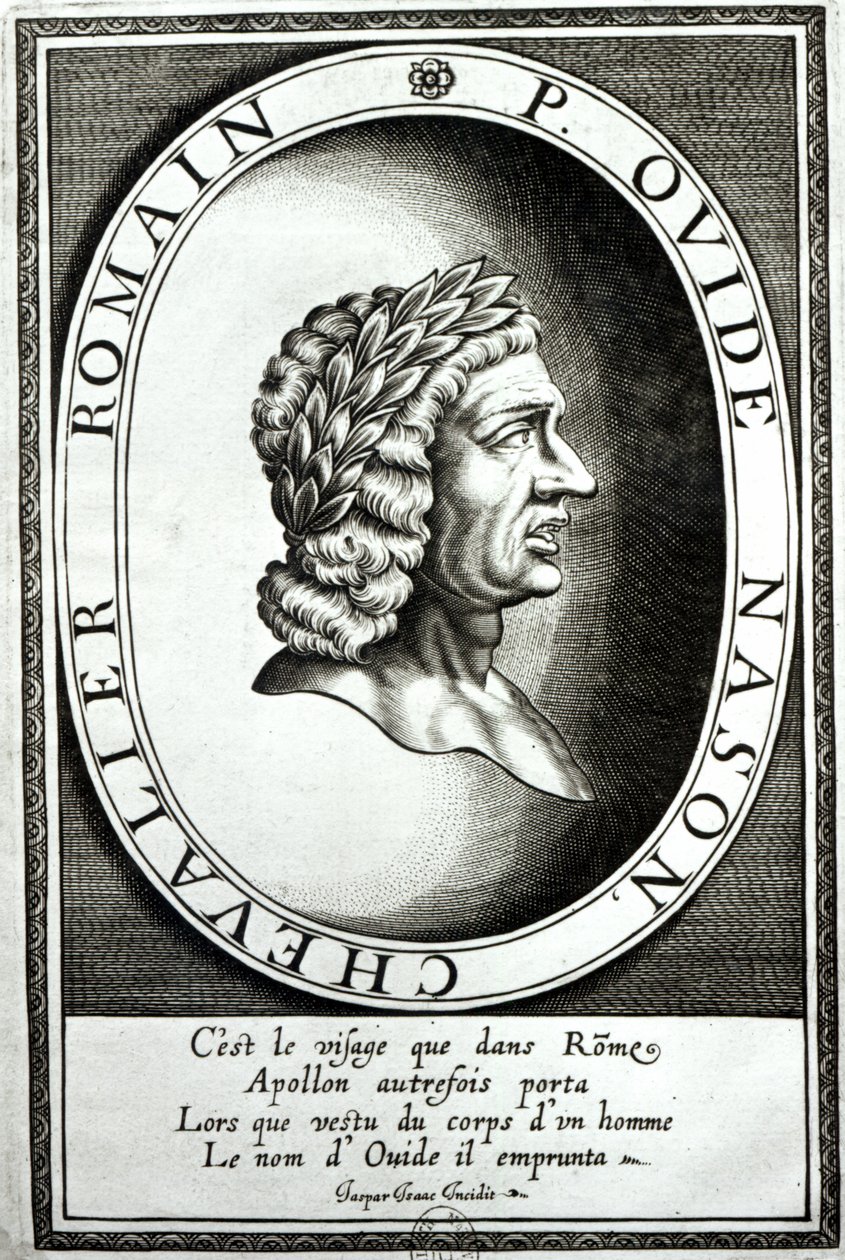 Ritratto di Ovidio (Publio Ovidio Nasone) (43 a.C.-17 d.C.) da Jaspar de Isaac