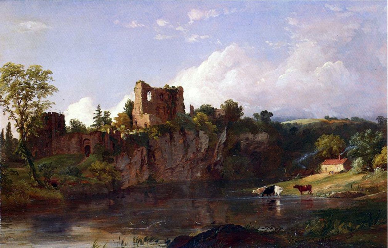 Castello di Chepstow, sul Wye, 1854 da Jasper Francis Cropsey
