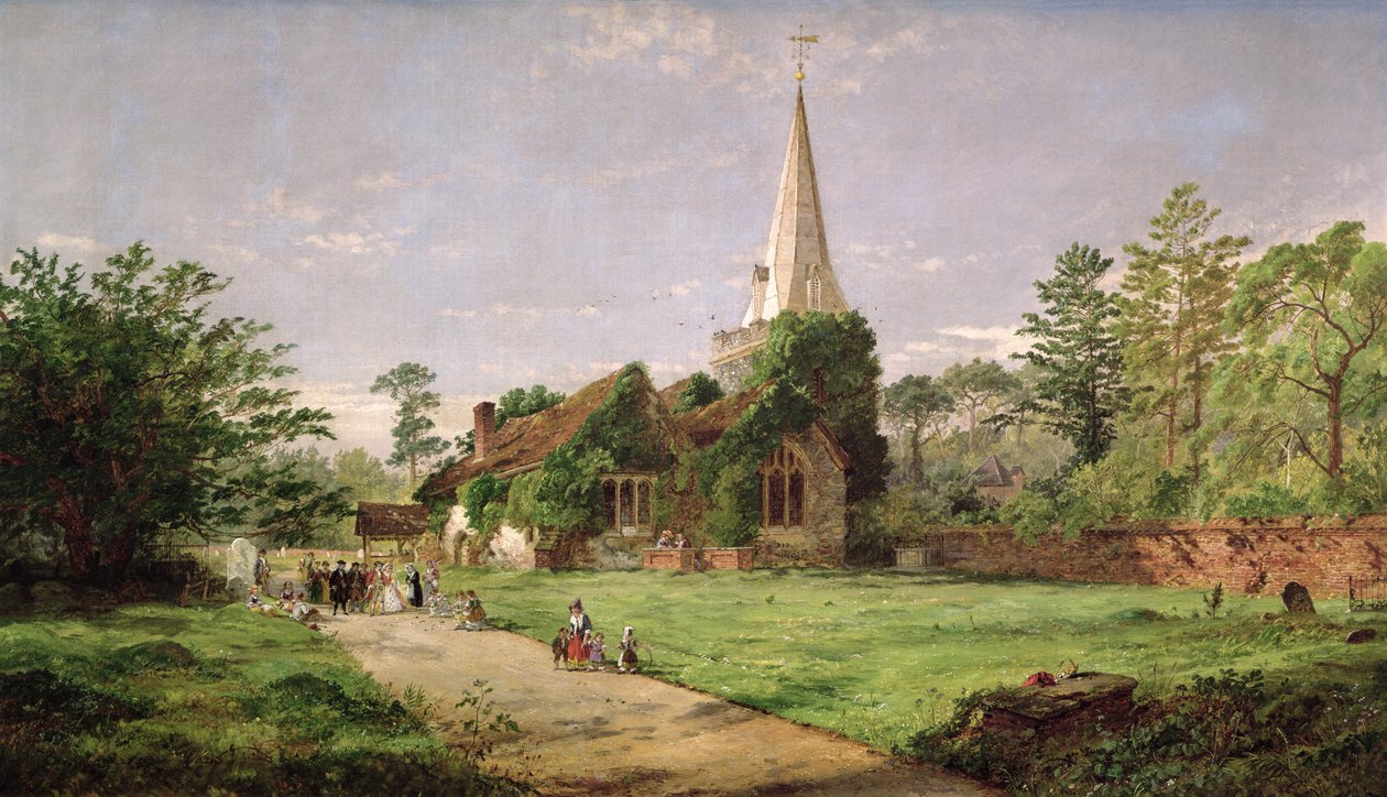 Chiesa di Stoke Poges da Jasper Francis Cropsey