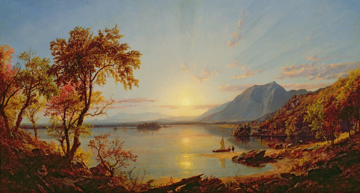 Tramonto, Lago George, New York, 1867 da Jasper Francis Cropsey