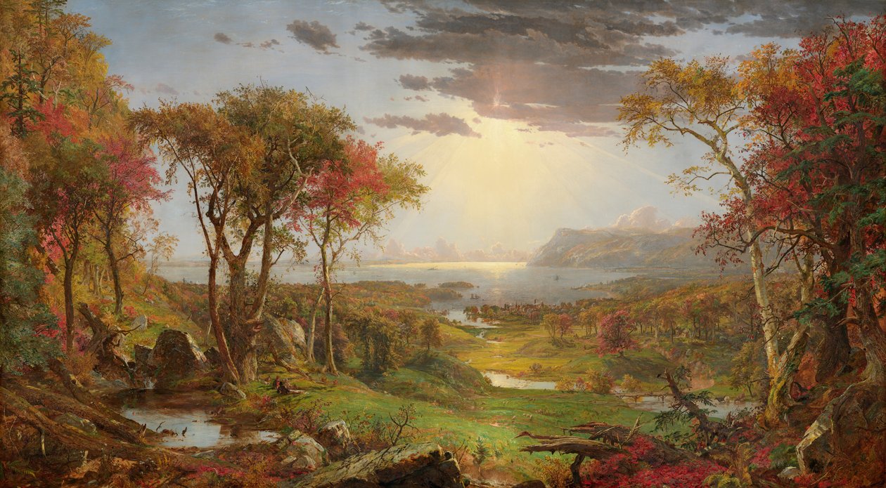 Autunno - Sul fiume Hudson da Jasper Francis Cropsey