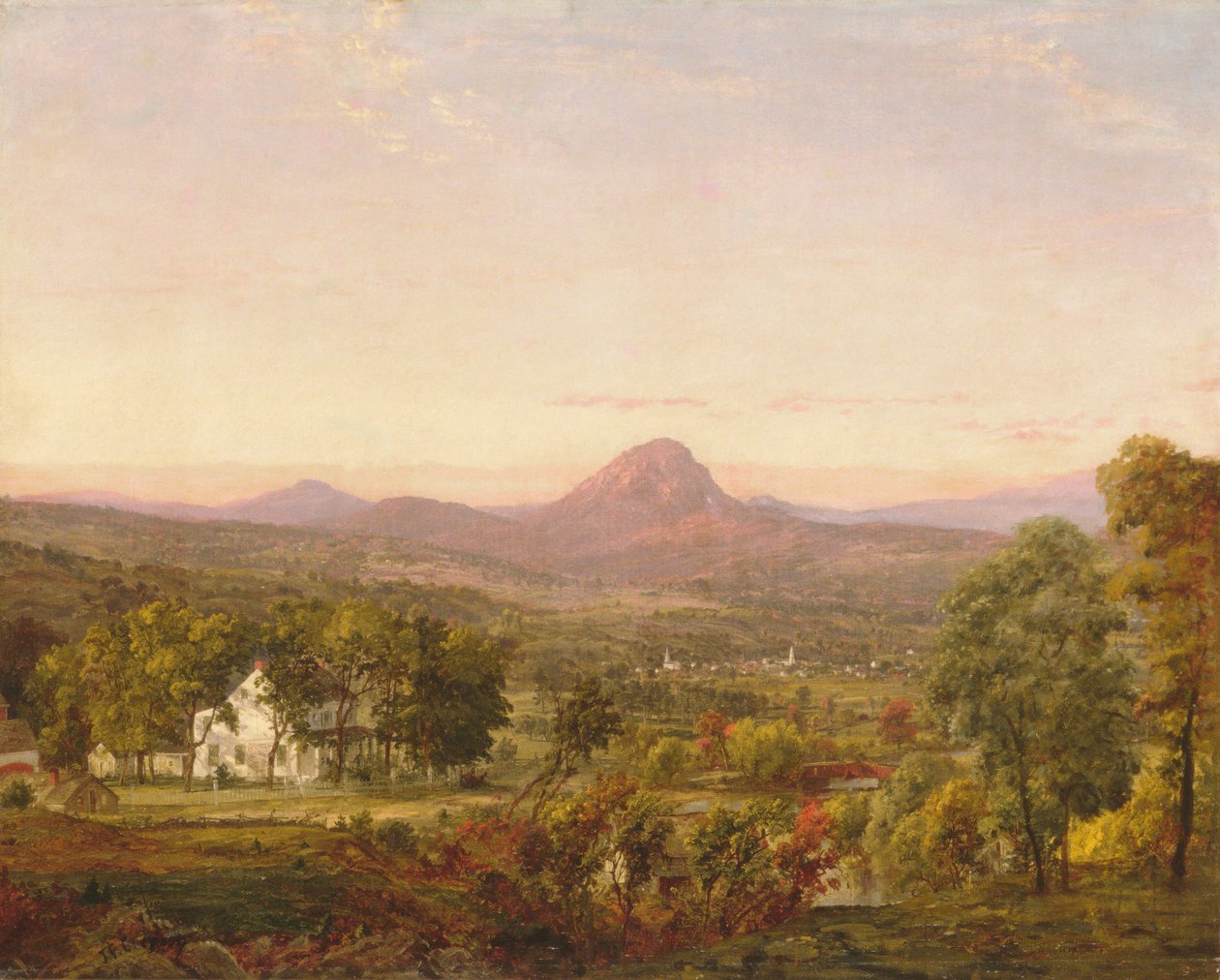Paesaggio autunnale, Sugar Loaf Mountain, Orange County, New York da Jasper Francis Cropsey