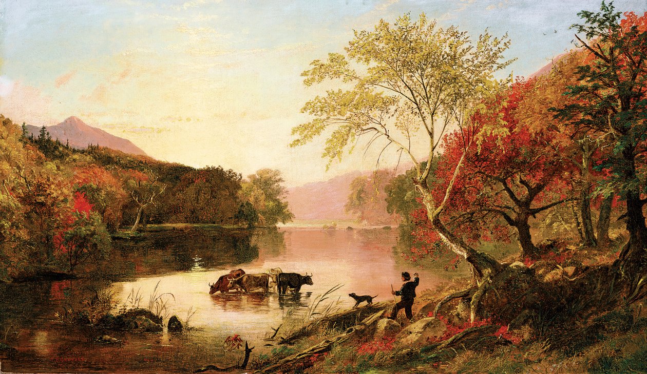 Autunno sul fiume Hudson, c. 1861 da Jasper Francis Cropsey