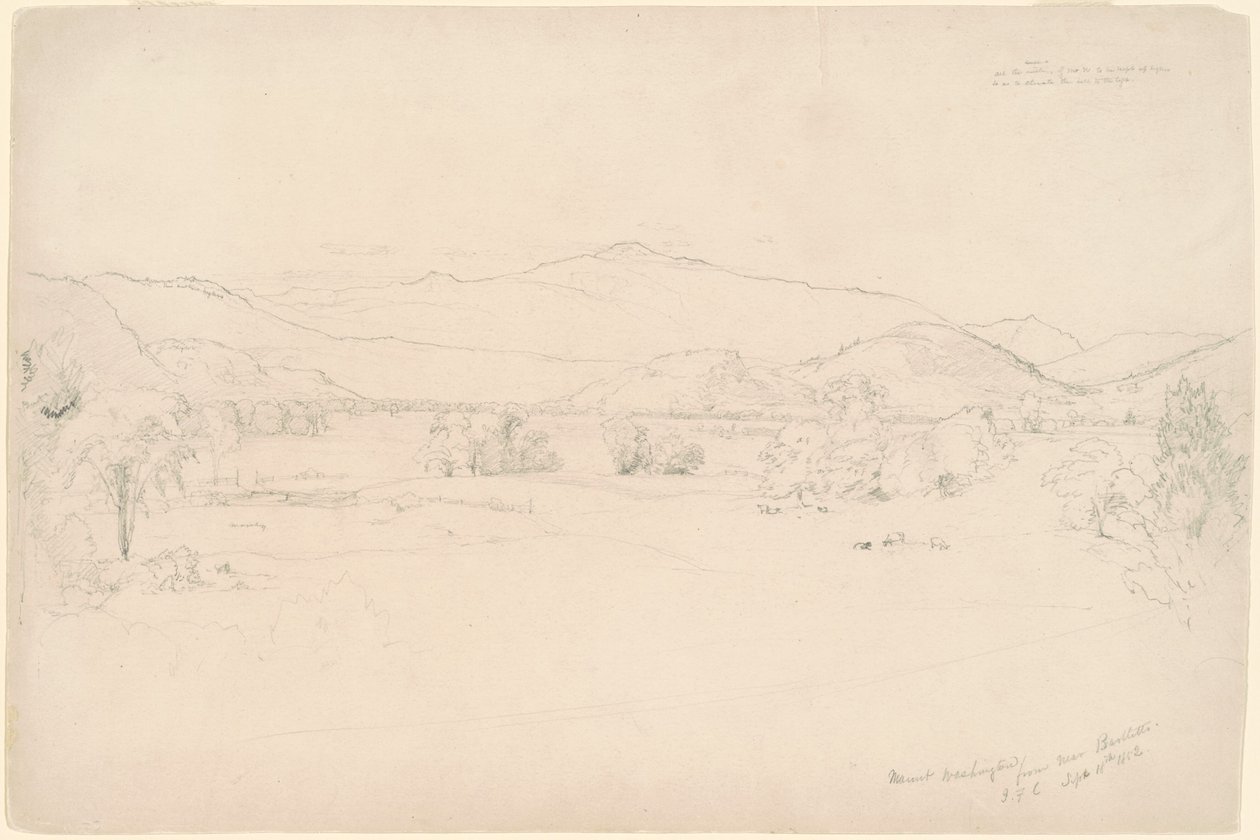 Studio per "Vista del Monte Washington" da Jasper Francis Cropsey