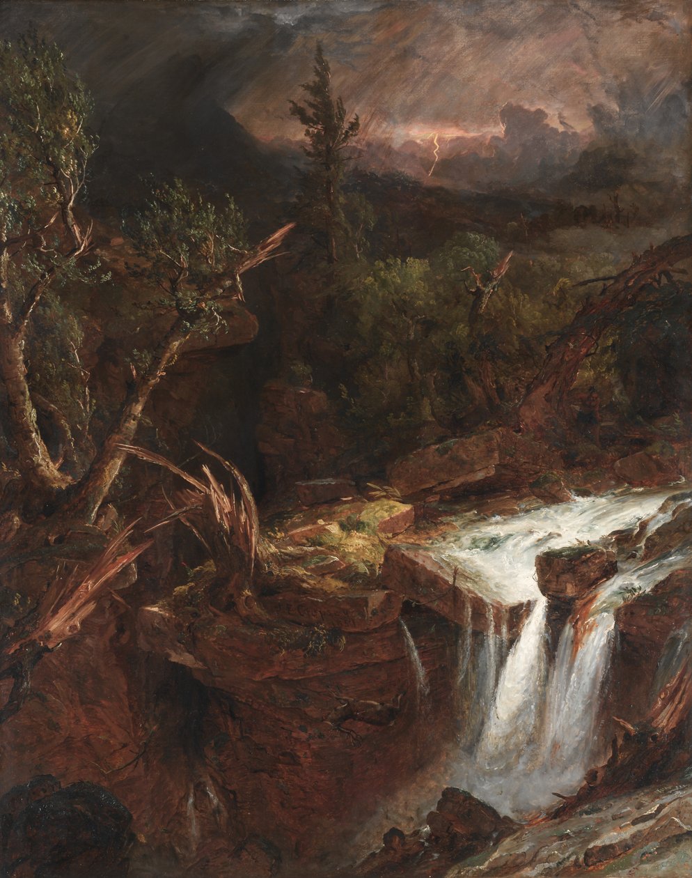 La Gola - Una Scena di Tempesta nelle Montagne Catskill, 1851 da Jasper Francis Cropsey