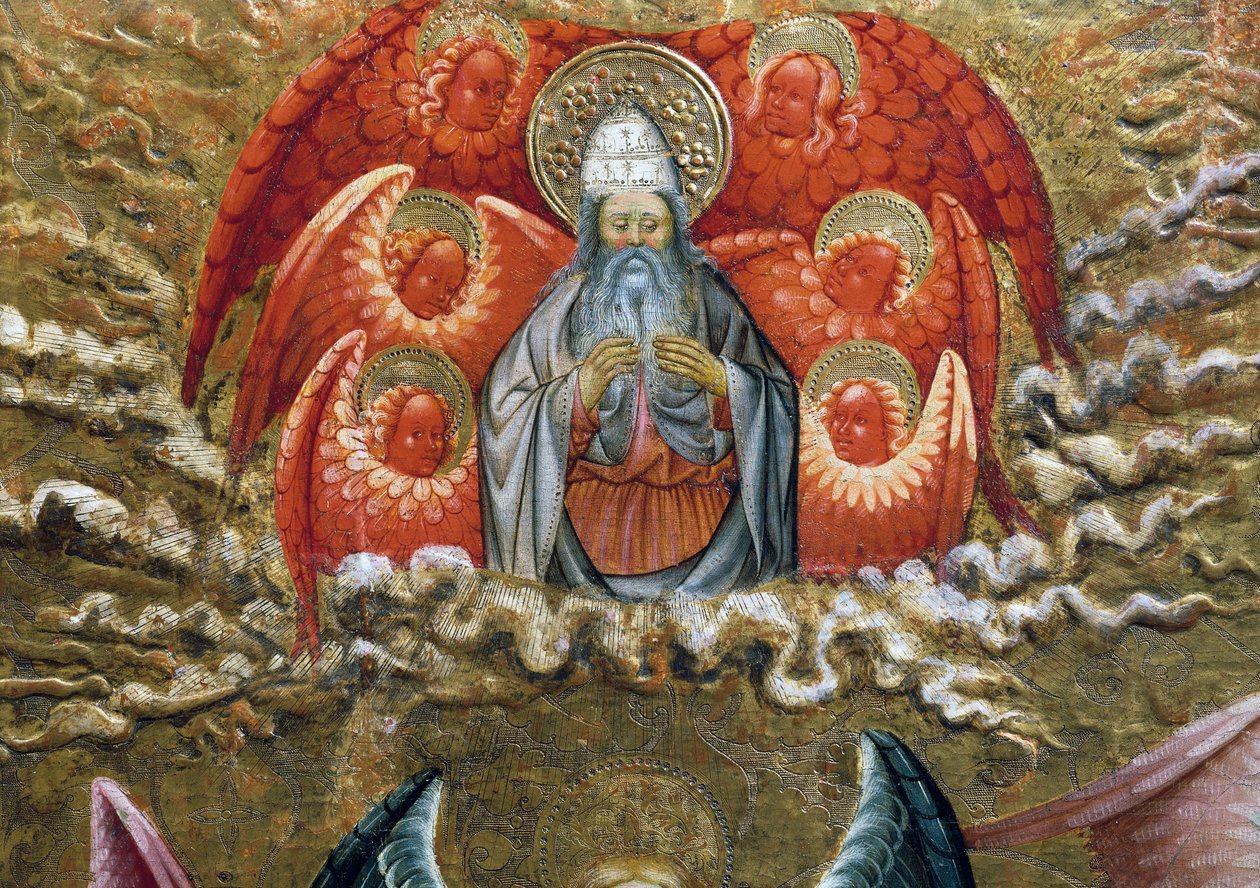 Dio Padre circondato da angeli, pala d